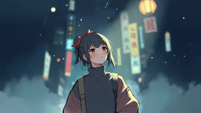 Radius wallpaper: Lost in the Neon Haze